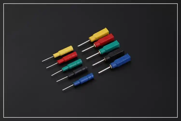 dcc1mm/2mm针型插头2mm转4mm插针尾部4mm插孔电力插针测试线插针