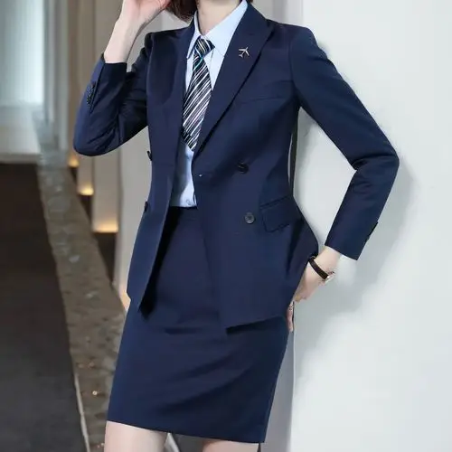 新款毛涤格子宝蓝色修身商务正装羊毛西服套装男新郎结婚礼服西装