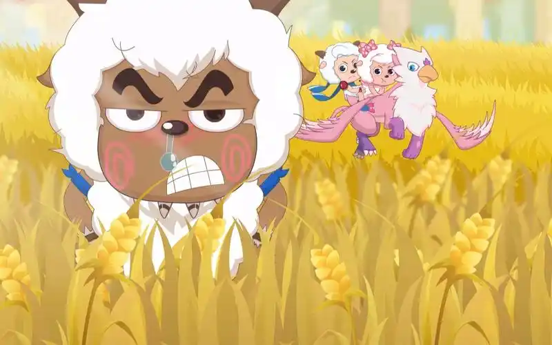 喜羊羊搂到美羊羊的腰了,喜美粉过年了