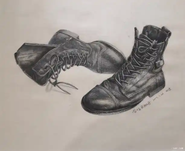 马丁靴素描