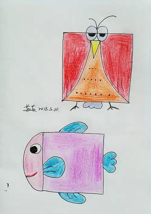 简笔画(16)用正方形画出20个不同的小动物