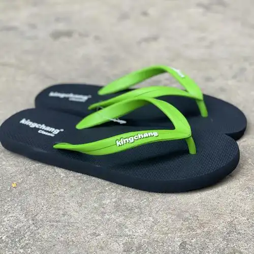 king chang泰国进口天然橡胶人字拖鞋男夏季休闲越南乳胶户外防滑