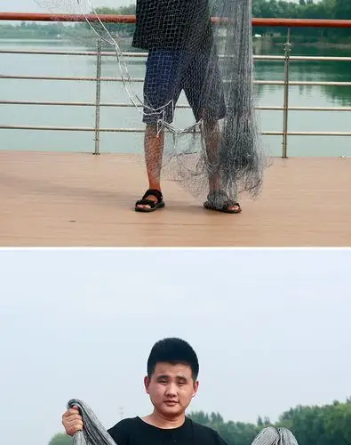 纯手工编织撒网手抛网渔网传统老式钓鱼尼龙轮胎线铅坠手撒扑鱼网