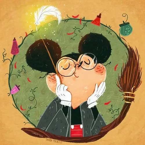 独特风格插画作品,颜色鲜明的人物插画图