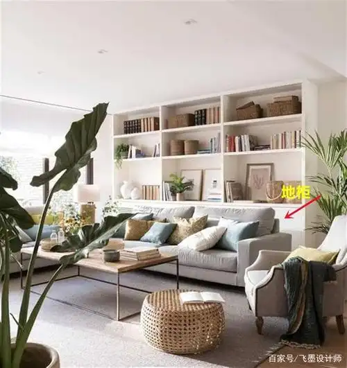 这样的沙发后方设计,我给打一百分!装柜子装书架,实现收纳自由