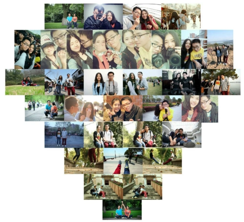 把很多图片拼接成一个爱心的形状 ,可以用什么软件 求指导