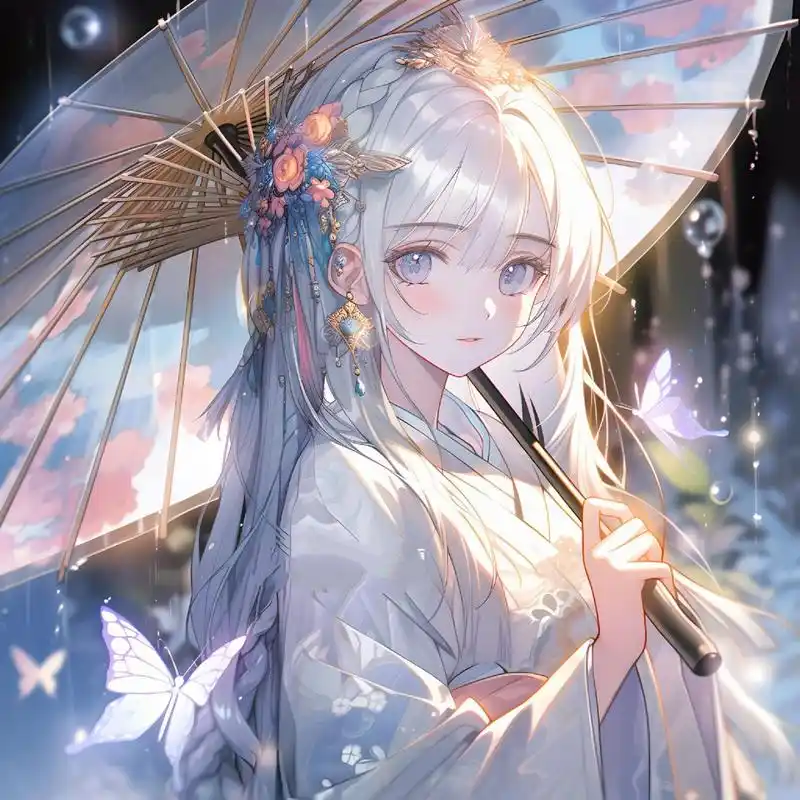 撑伞小姐姐,美吗?|古风女生头像