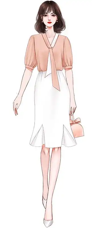 【手绘人物穿搭】美人全身像,这样的小姐姐太美了