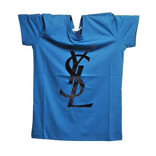 ysl圣罗兰官网女士纯棉丝绒短袖t恤