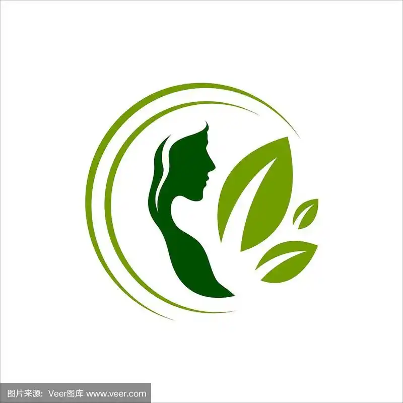 剪影美女矢量标志为水疗健康瑜伽美容公司