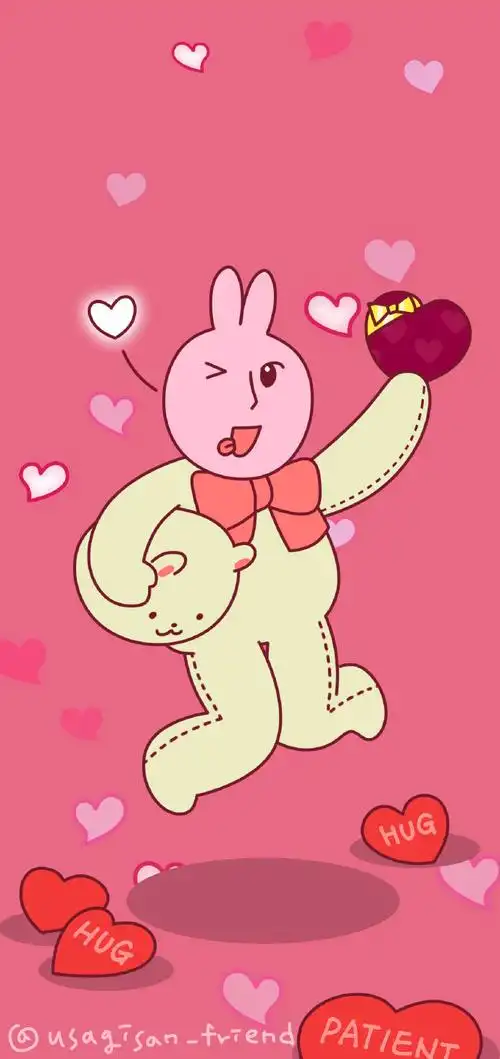 粉红兔子my friend##送你一张新壁纸##春天的第一张壁纸