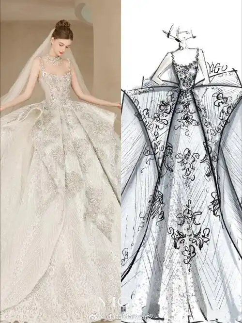 从手稿图里走出来的富家千金    #musemarry##备婚攻略##婚纱##婚纱