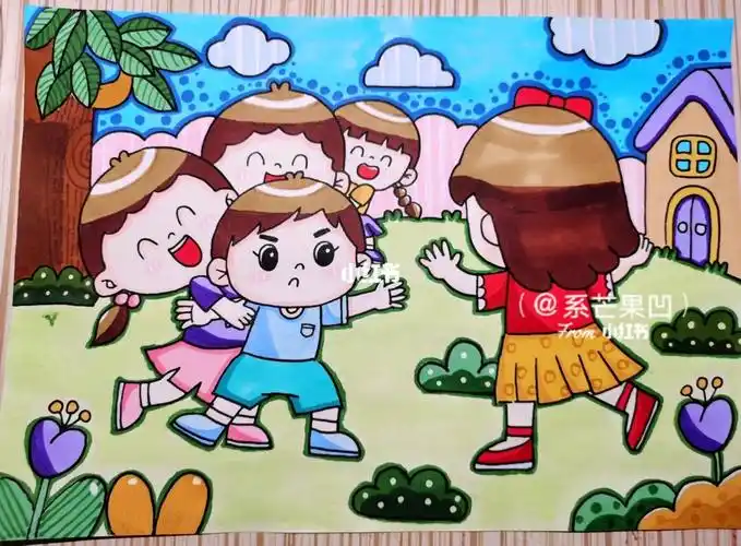 我爱幼儿园六一快乐儿童画简笔画