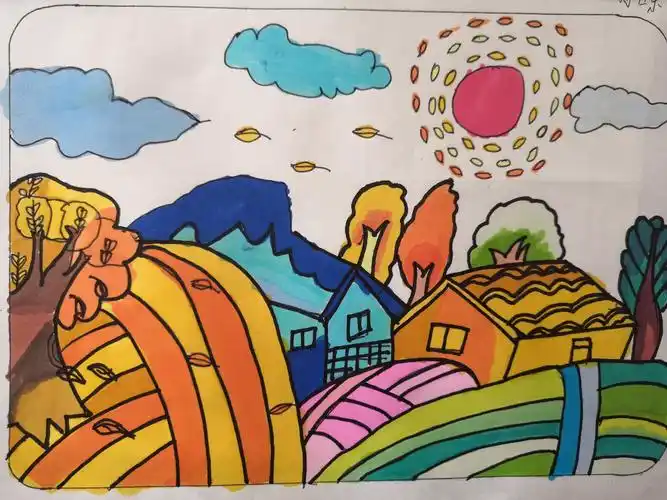 叶落成画,画留秋驻 —惠发小学《心中的秋》美术作品选