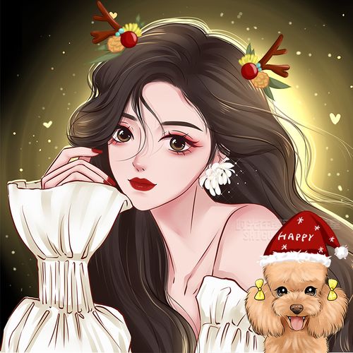 手绘原创明月真人照片转手头像设计情侣绘画手绘真人漫画