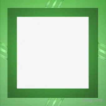 绿色方形边框png素材透明免抠图片-边框纹理