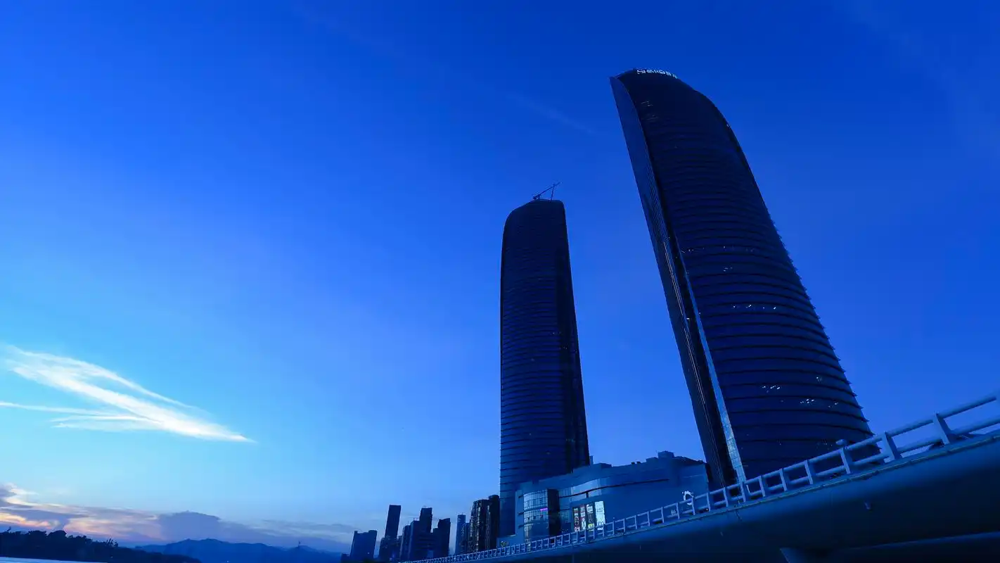 福建厦门双子塔摄影高清宽屏桌面壁纸