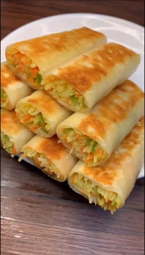 脆皮土豆丝卷饼,这样做太好吃了.