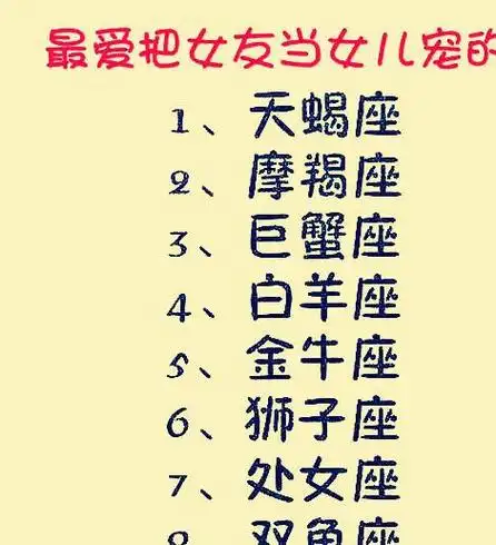 12星座谁把女友宠成女儿双鱼内心最善良天蝎幸运指数高
