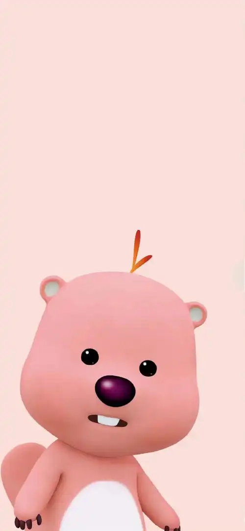 无水印动漫壁纸#可爱的粉红色小熊壁纸