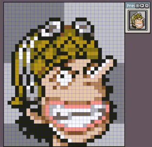 a5手绘像素画课堂第6课海贼王乌索普步骤图