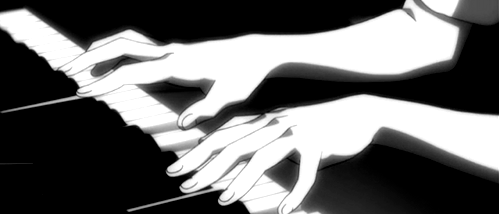 动漫gif弹钢琴动图