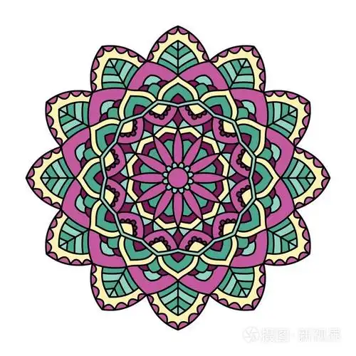 曼荼罗.装饰的圆形图案