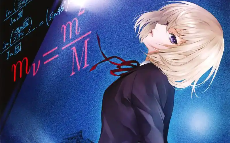 壁纸 短发动漫女孩,紫色的眼睛