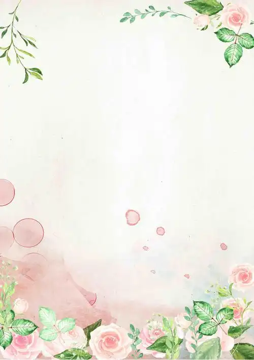 21720古风背景中国风水墨桃花淡雅背景古风水彩信纸作文集海报背景