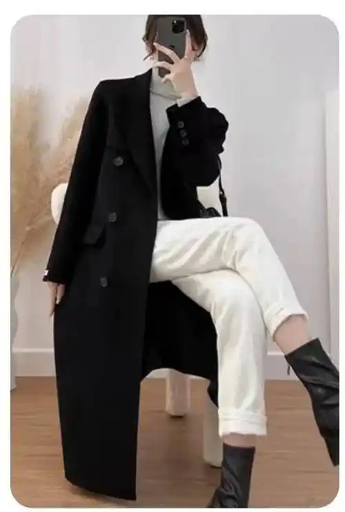 穿黑色大衣一定要搭配这6种颜色的内搭,太好看了!_白色_时尚_毛衣