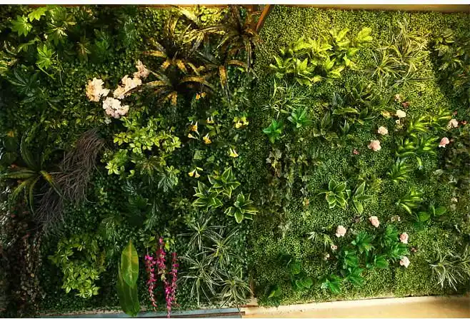 垂直绿化仿真植物墙草皮室内装饰假草坪树叶背景墙绿植立体墙tmallcom