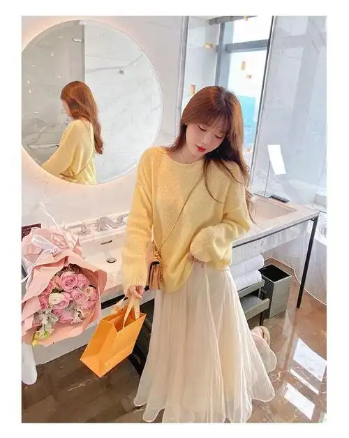 白色超仙网纱半身裙夏款a字高腰显瘦网红仙女纱裙不规则半身长裙米