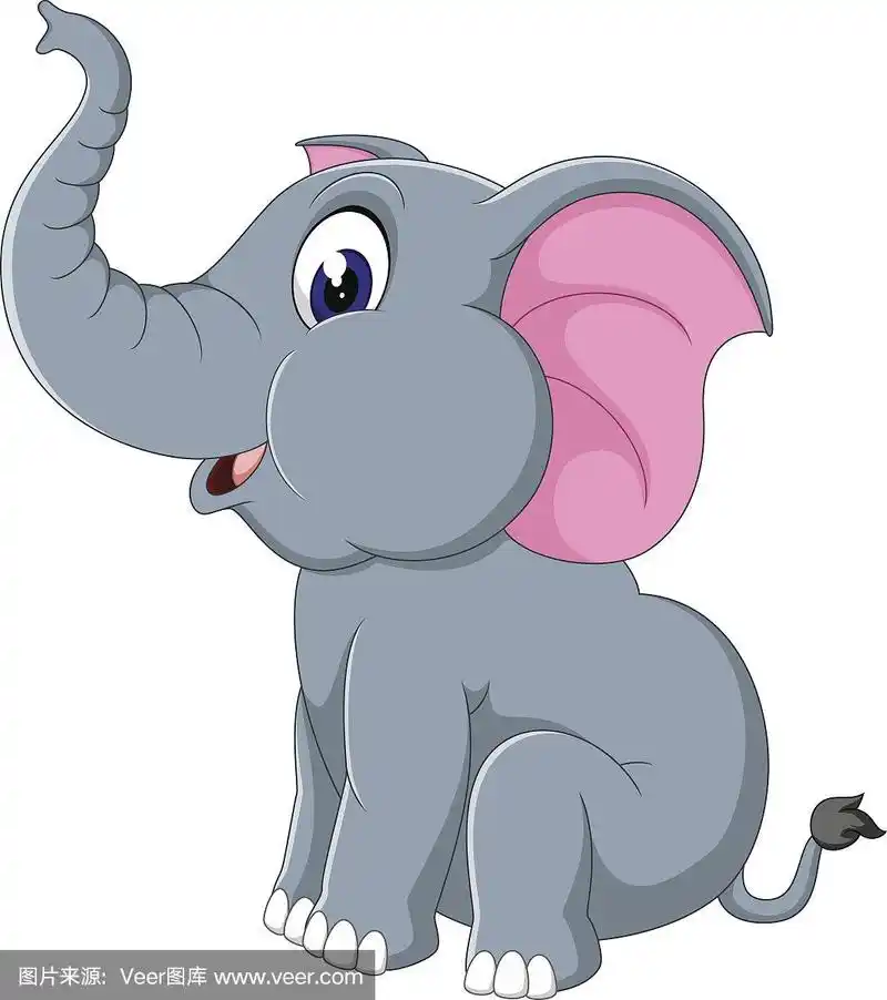 可爱的小象卡通