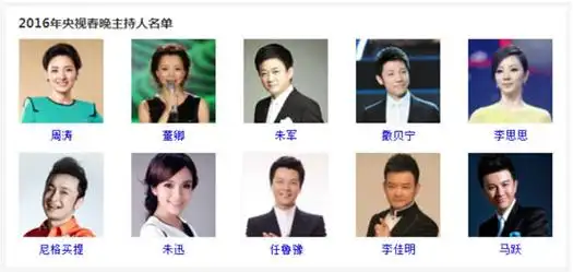 春晚主持人名单2015