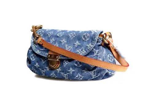 louis vuitton(路易威登)牛仔帆布手提包