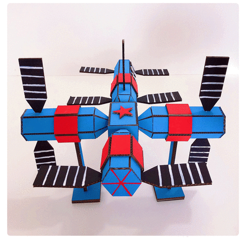 国庆节手工火箭 纸箱纸板diy航空航天火箭模型制作材料变废为宝作业