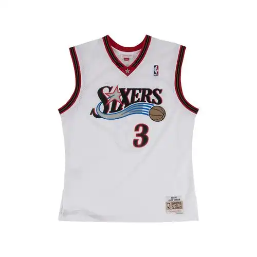 nba-mn复古球衣-sw球迷-76人队2000-01赛季艾弗森白色篮球服