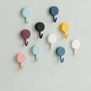 亏本清仓北欧圆形小挂钩创意粘钩强力黏胶无痕挂钩塑料粘贴墙