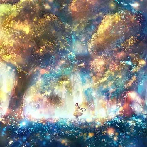 二次元梦幻风景插画图集潭面无风境未磨