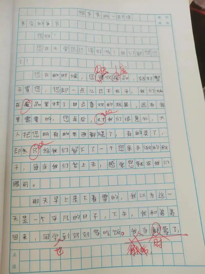 小学生作文 #四年级 qwq真的太好哭了,尤其第一个小朋友 - 抖音