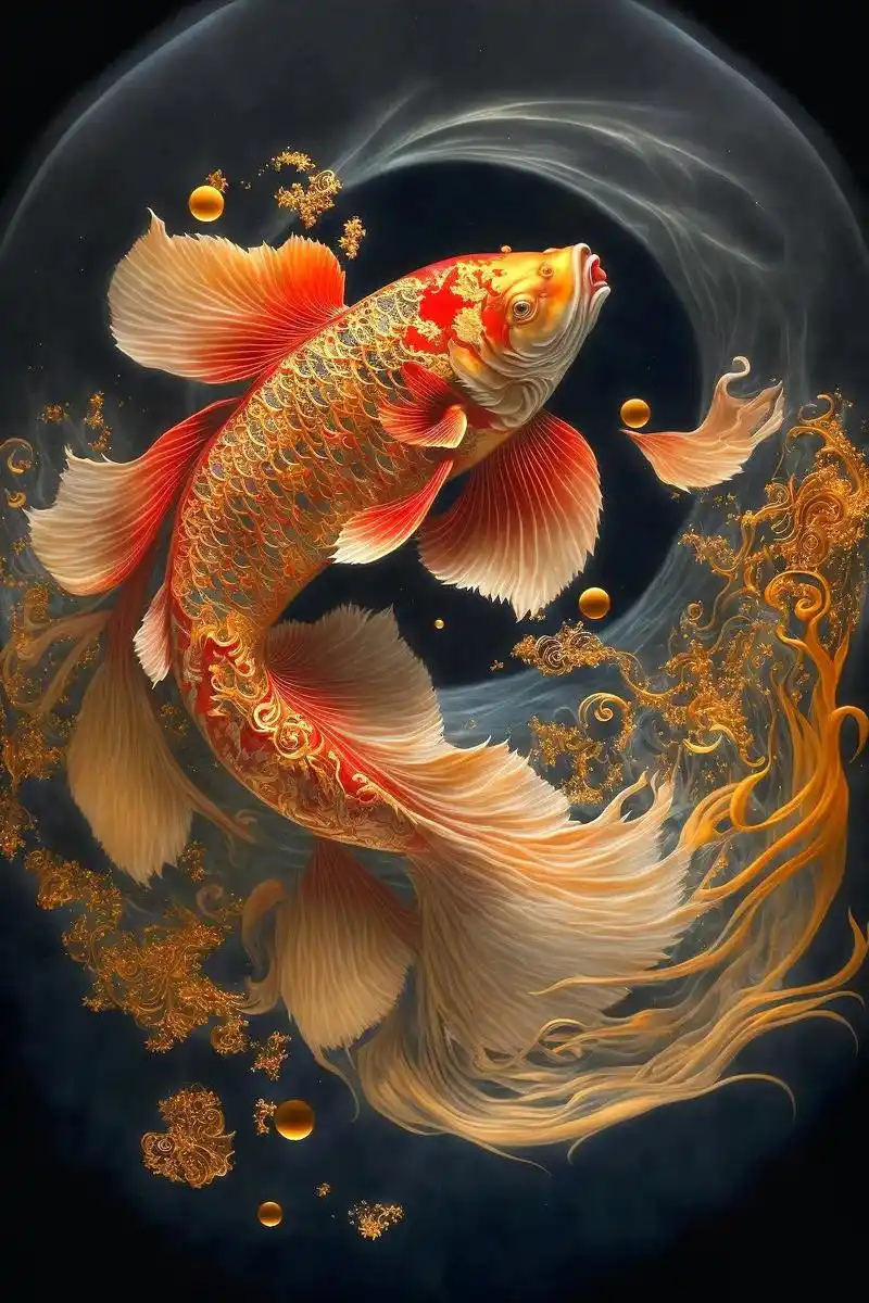 锦鲤常伴好运连连