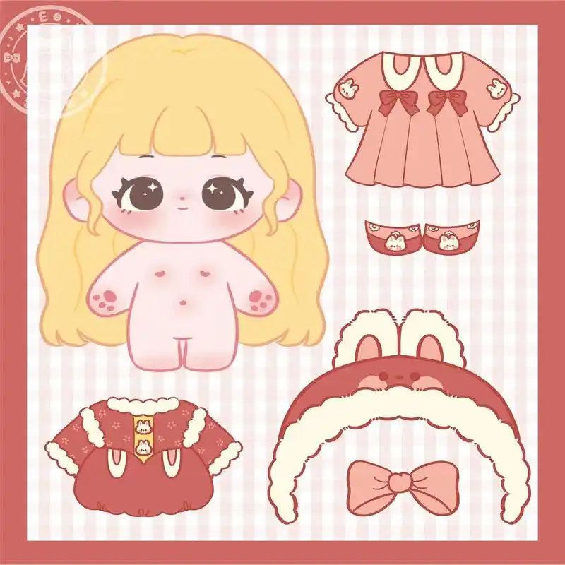 棉花娃娃换装贴纸⑤ 兔年年服穿起来