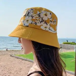 渔夫帽女潮牌百搭显脸小日系时尚夏天遮阳防晒出游印花盆帽太阳帽