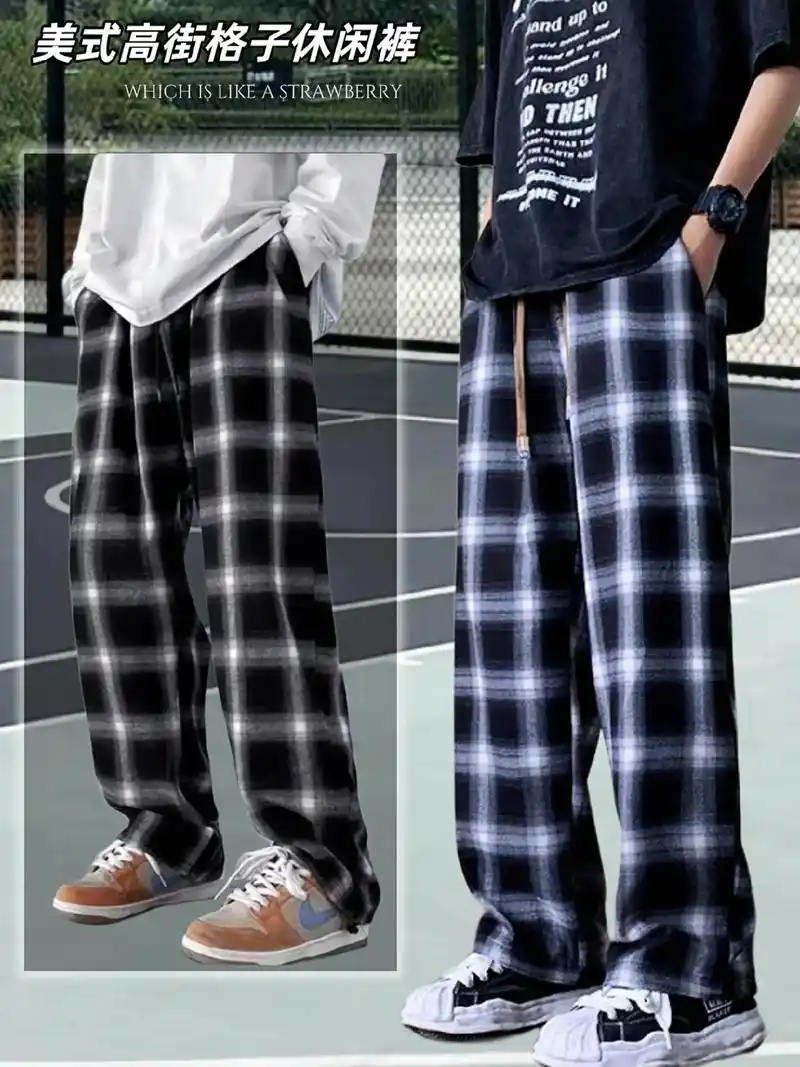 男生秋冬少年感格子裤穿搭!真的很加分!