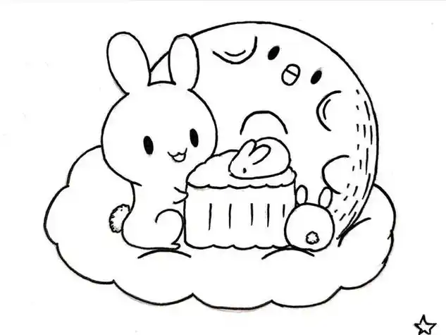 中秋节的简笔画中秋节的简笔画简单又漂亮