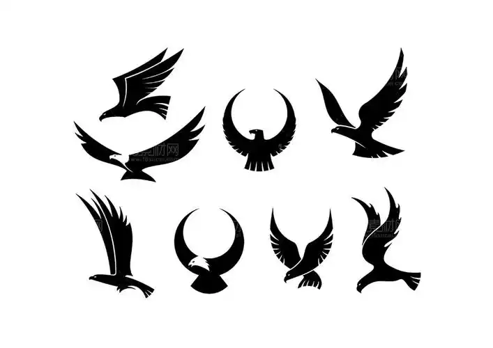 雄鹰logo设计矢量素材