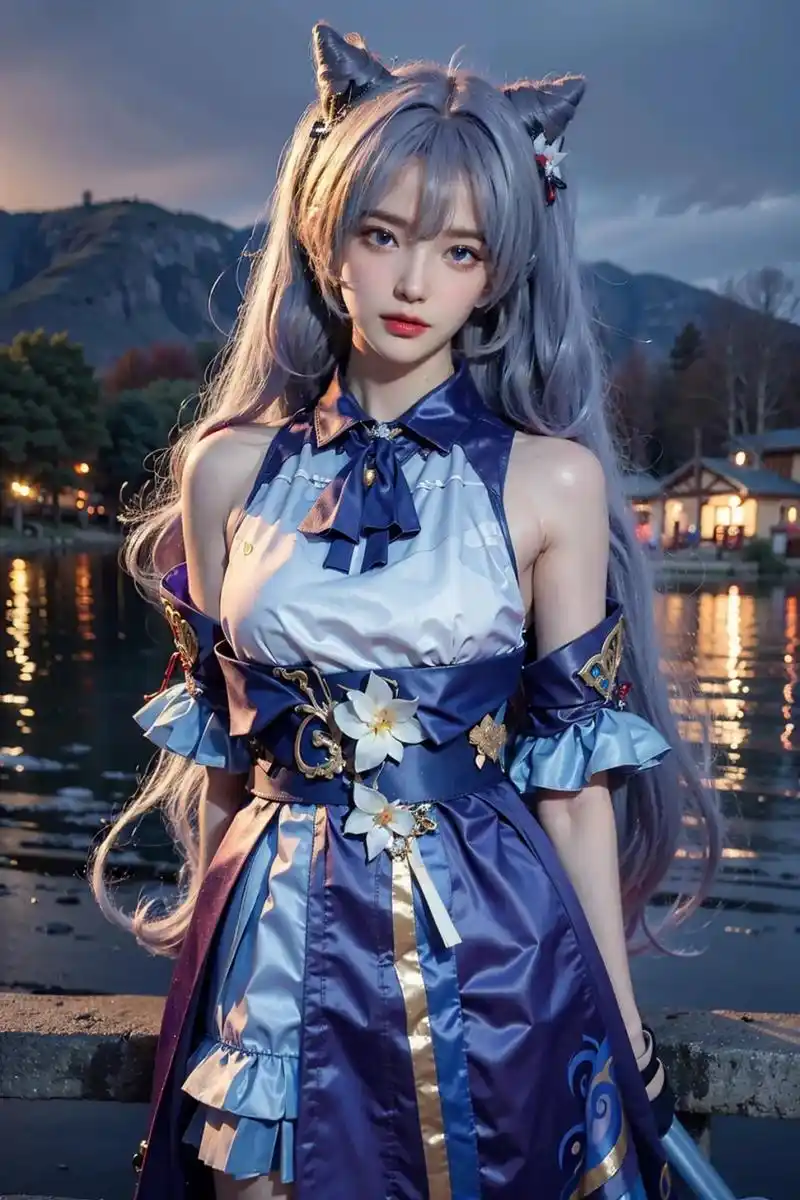 我是刻晴,璃月七星中的玉衡.#ai绘画 #壁纸 #刻晴 #原神 #cos