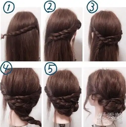 中长发妹子都适合的盘发教程春天就这样扎着去旅行吧