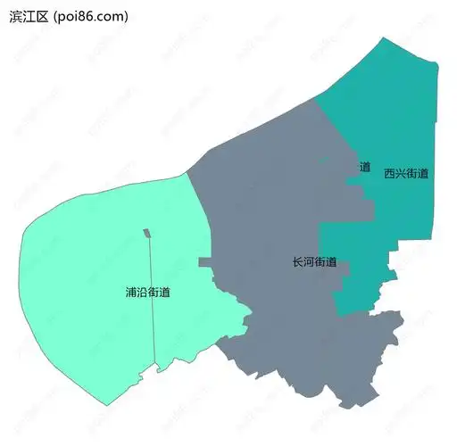 滨江区边界地图