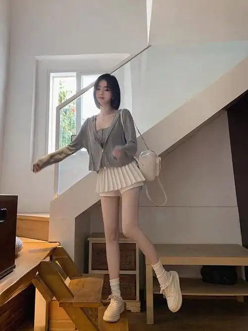 (花边裙 腰带)网红高腰半身裙女夏新款短裙裤辣妹百褶裙百搭a字裙